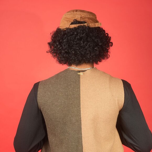 Upcycled Wool Vest by SPARK + REBEL, Unique, Unisex, Japanese-Inspired, One Size - Picture 4 of 11